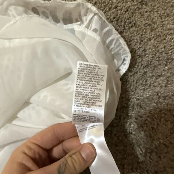 White House Black Market‎ Medium Zebra Overlay Sheer Office Career Bell Sleeve - Picture 11 of 12